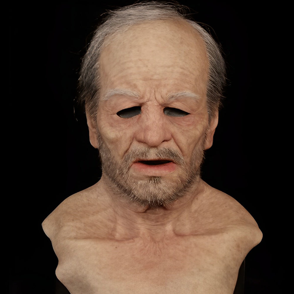Realistic Old Man Mask – Halloween and Cosplay Latex Mask with movable mouth | Karnz