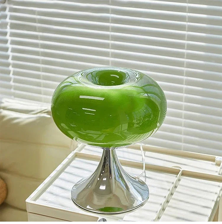 Antique Apple Table Lamp made of Glass | E27 Halogen, Rotary Switch | Kalsten