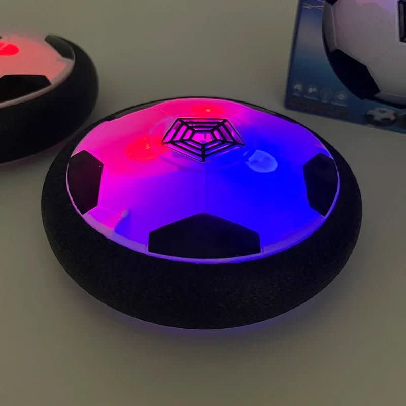 Floating football for indoor and outdoor use with soft protective edge
