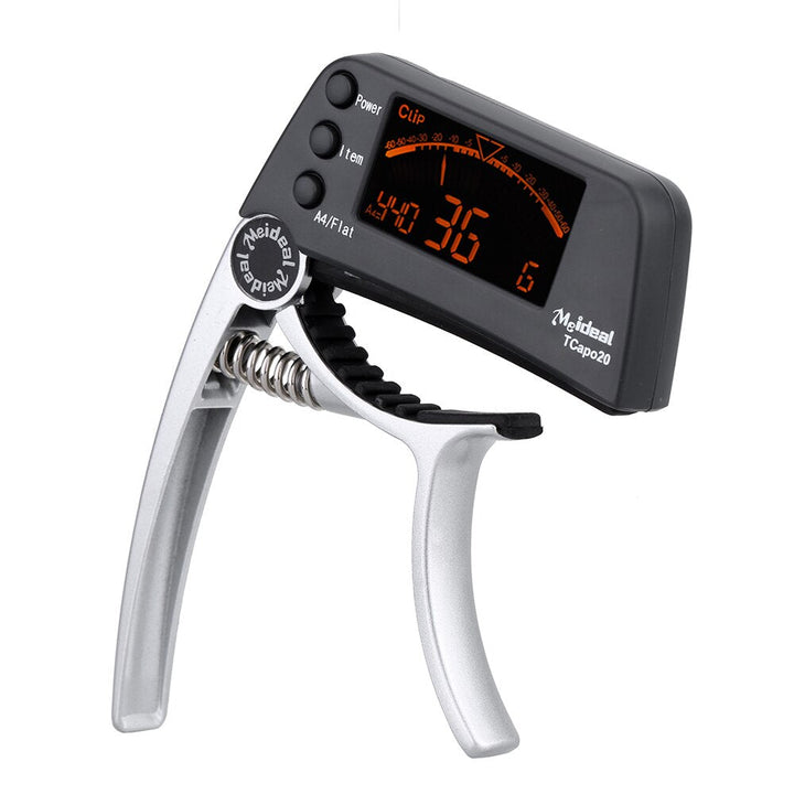 Kalsten | Capo & Tuner "TuneGrip" – 2-in-1 Guitar accessory with LCD screen