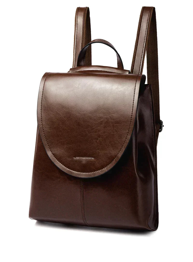 Skanto | LuxeLeather – Trendy Leather Backpack for Women | Stylish, Versatile, and Sustainable Design