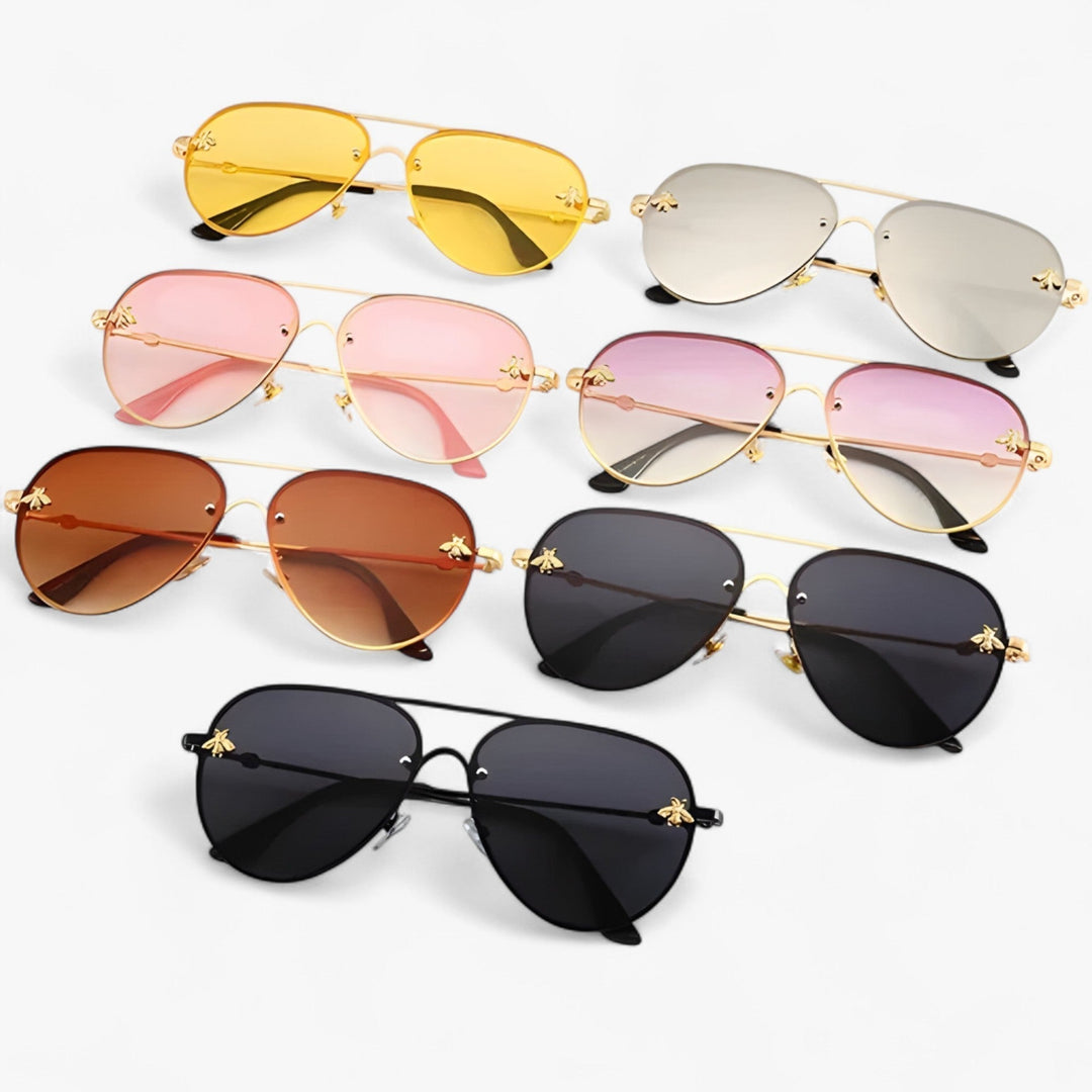 Vintage Pilot Sunglasses with Bee Detail – Halcyon | Kalsten