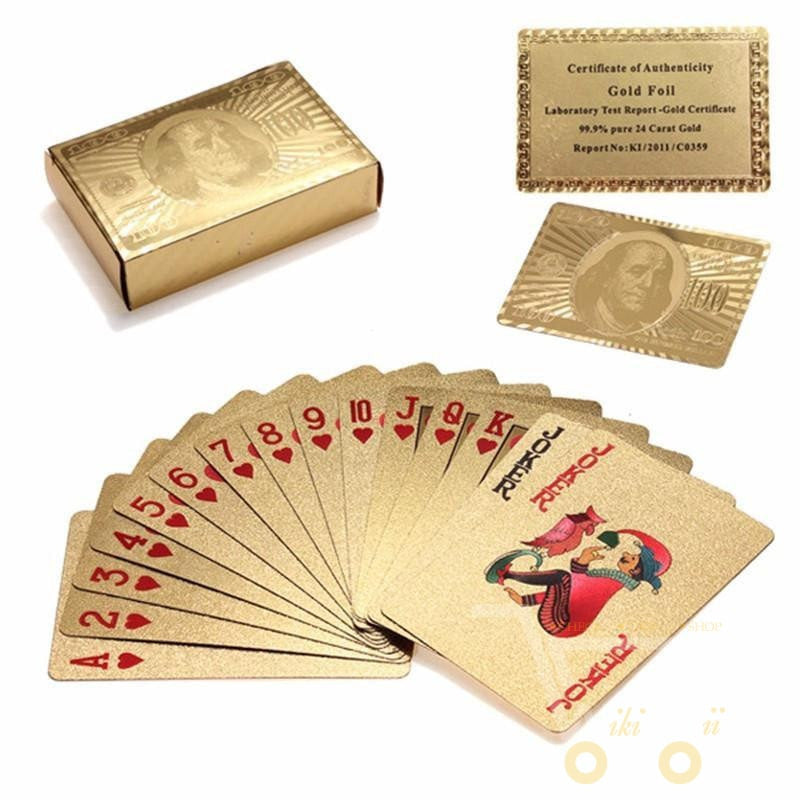 Kalsten | 24K Gold Plated Playing Card with Wood - Style Box