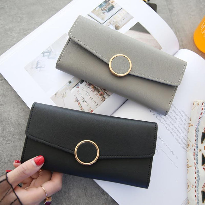 Long Wallet in PU Leather with Snap Closure | Kalsten