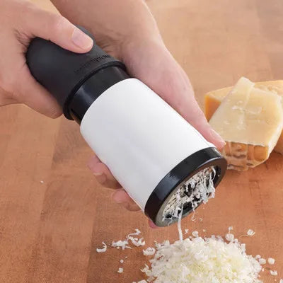 Kalsten | Stainless Steel Cheese Grater GRATEVO DuoCut | Including 2 Cutting Inserts | Robust Cheese Slicer & Vegetable Grater