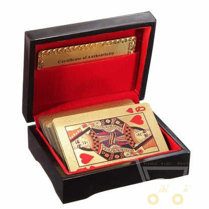 Brehn | 24K Gold-plated playing card with wooden box