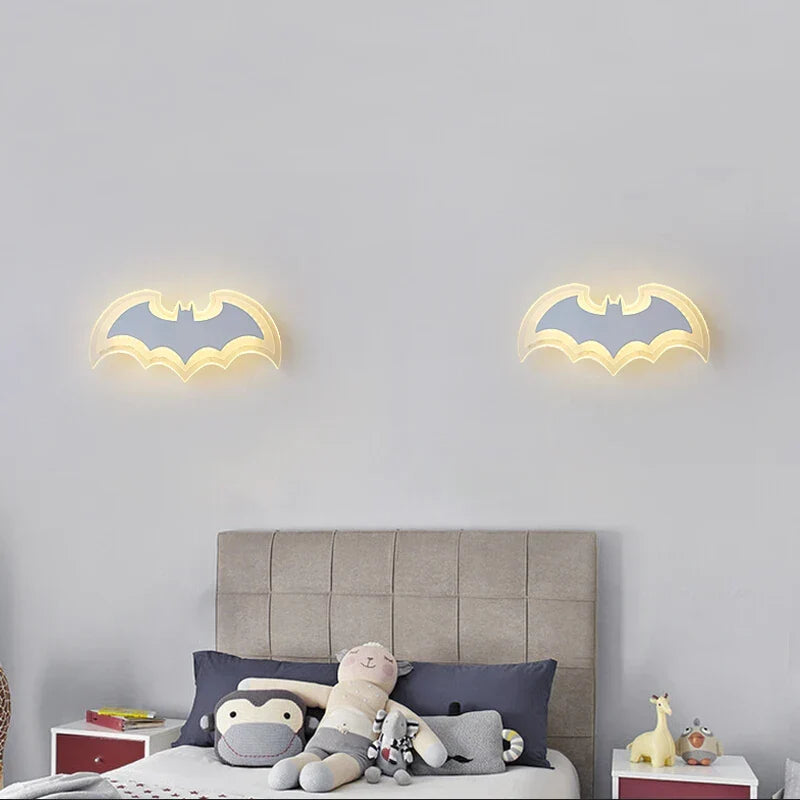 Creative Bat Acrylic Wall Lamp for Children's Room | Kalsten