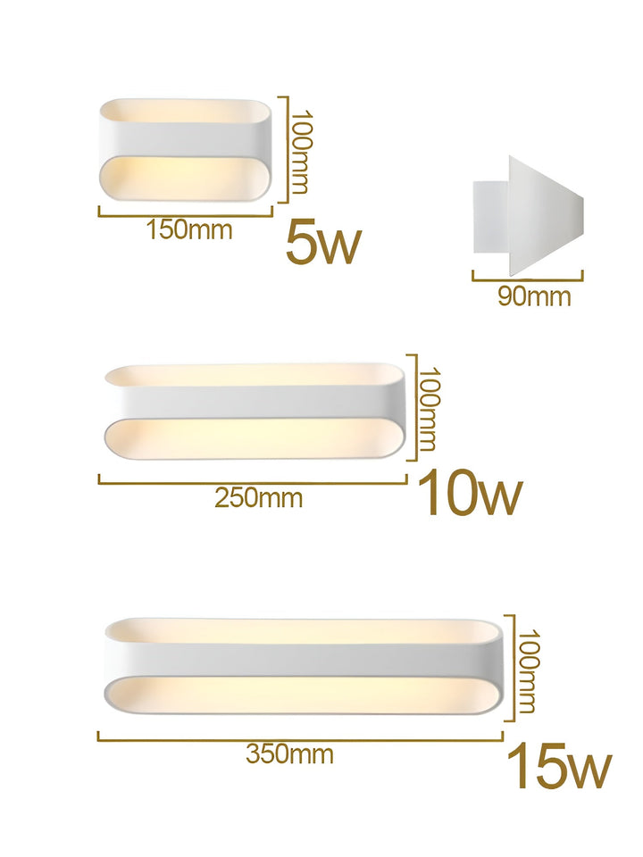 Wall lamp with warm light – modern LED lighting | ideal for living room & bedroom | Kalsten
