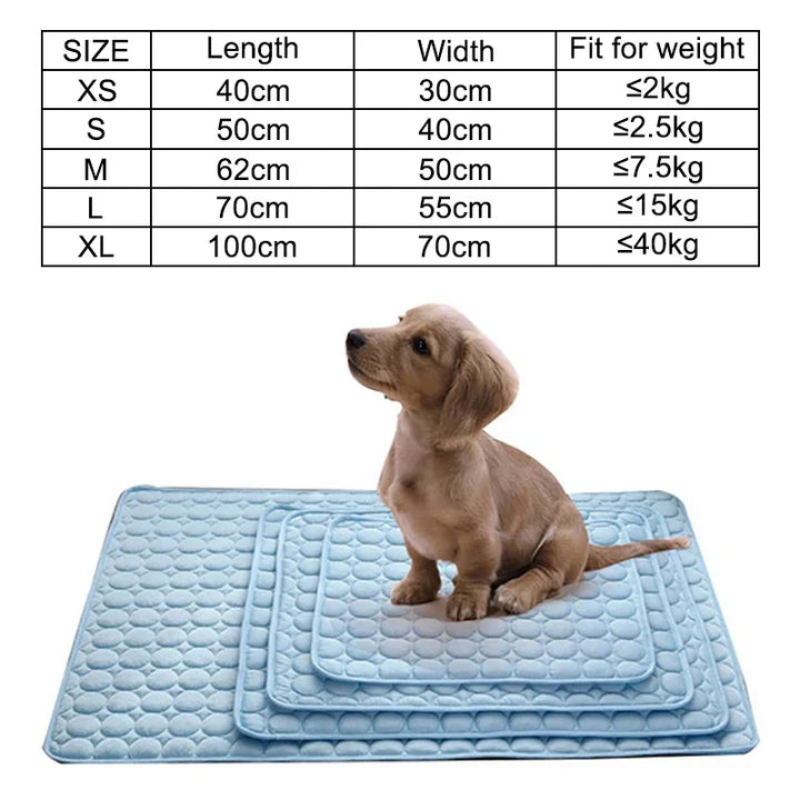 Summer Cooling Dog Mat: Breathable Pad for Dogs and Cats - Washable Pet Bed Blanket for Small, Medium, and Large Dogs, Ideal for Cars | Kalsten