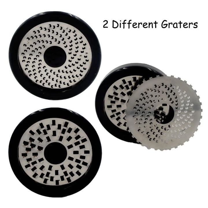 Kalsten | Stainless Steel Cheese Grater GRATEVO DuoCut | Including 2 Cutting Inserts | Robust Cheese Slicer & Vegetable Grater