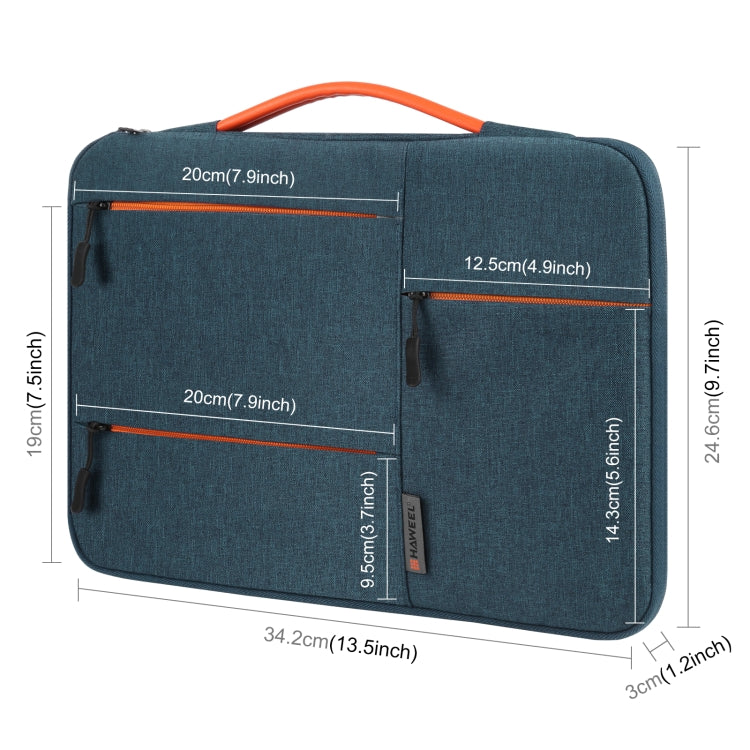 BowLift | HAWEEL 33.0 cm Sleeve Case Zipper Briefcase Laptop Bag for Macbook, Samsung, Lenovo Thinkpad, Sony, DELL Alienware, CHUWI, ASUS, HP, 13 inch - 13.5 inch Laptops (Navy Blue)