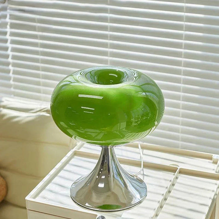 Antique Apple Table Lamp made of Glass | E27 Halogen, Rotary Switch | Kalsten