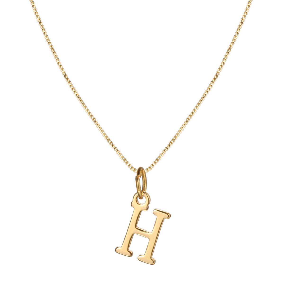Skanto | 14k Minimal Serif Initial Necklace