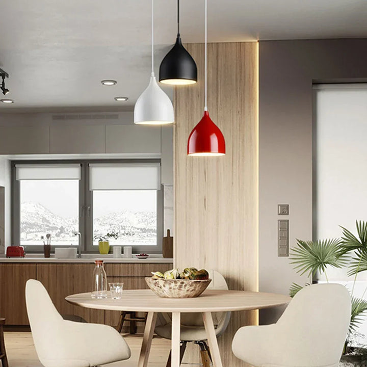 Nordic Minimalist Ceiling Chandelier – E27 LED Pendant Light, Adjustable Hanging Lamp for Kitchen, Dining, and Living Room – Modern Home Decor | Kalsten