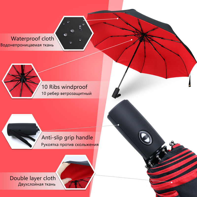 Kalsten | StormShield Automatic Umbrella – Windproof Storm Umbrella with Reversed Closing Mechanism