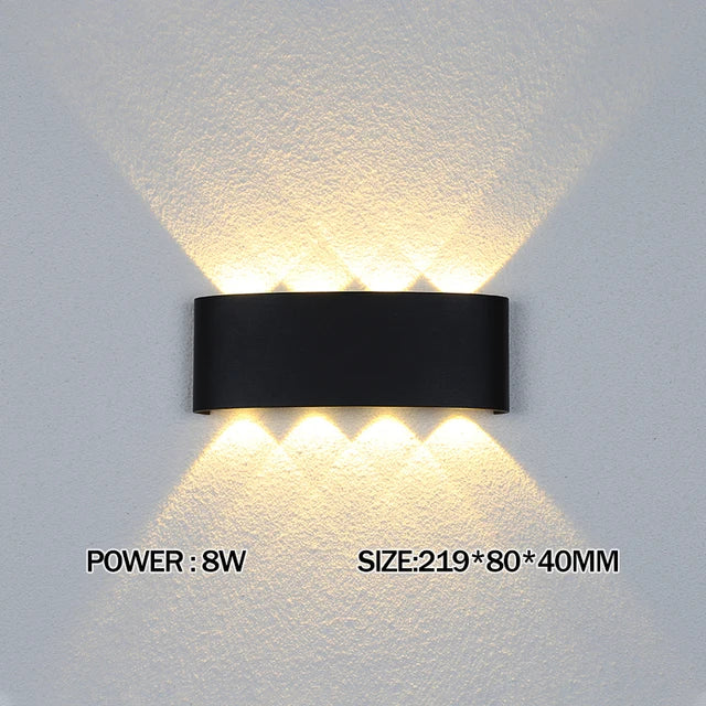 LED Wall Lamp Outdoor Waterproof Up And Down Luminous Lighting Garden Decoration AC85-265V Wall Lights for Bedroom Living Room | Kalsten