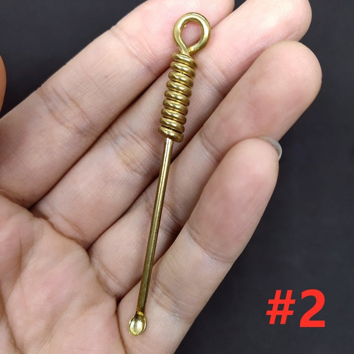 Retro Radiance Brass Mini Tool Vintage Keychain | Kalsten