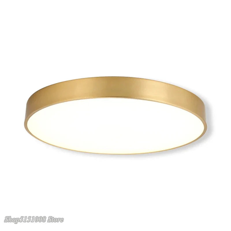 Modern Gold Acrylic Ceiling Light - Ultra-thin Surface LED Ceiling Lamp for Living Room, Nordic Bedroom Indoor Light Fixtures | Kalsten