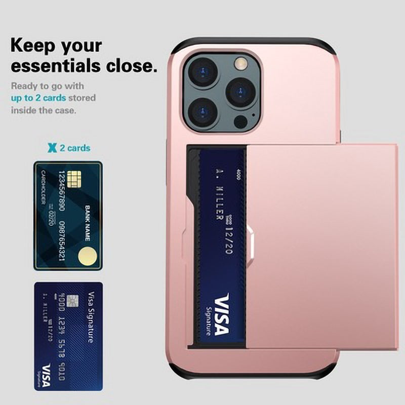 Kalsten | Business Armor Slide Wallet iPhone Case