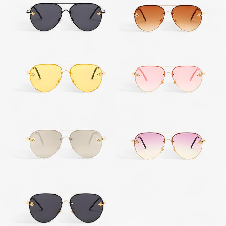Vintage Pilot Sunglasses with Bee Detail – Halcyon | Kalsten
