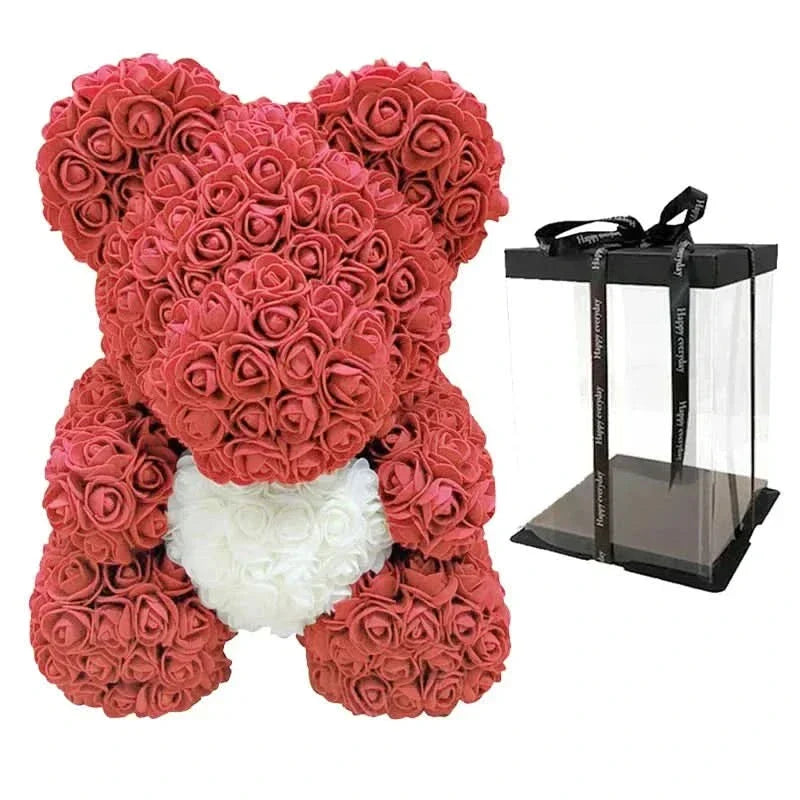 Kalsten | Rose Teddy Bear with Handmade Foam Roses – 40cm