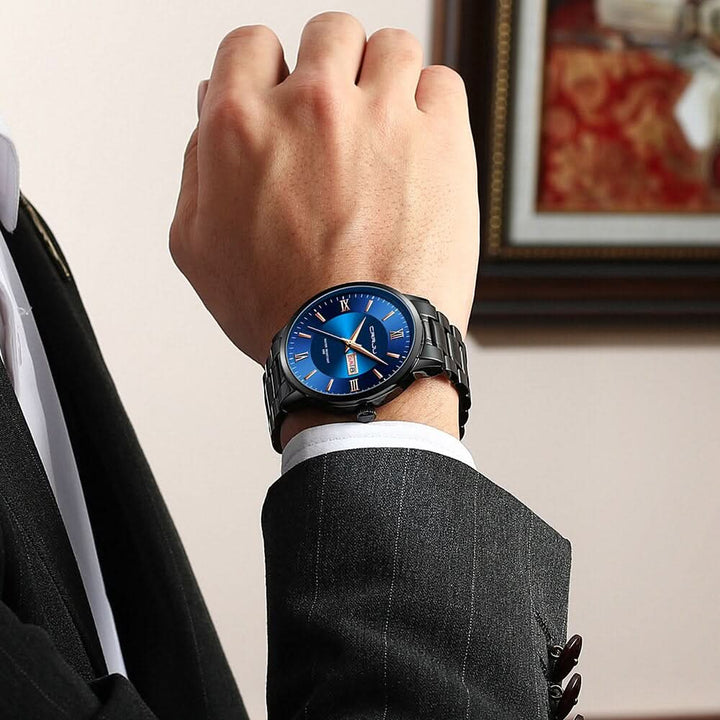 Kalsten | Men’s Stainless Steel Waterproof Sport Quartz Watch
