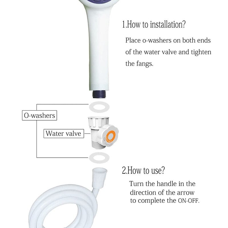 Portable Electric Outdoor Camping Shower Set | Kalsten