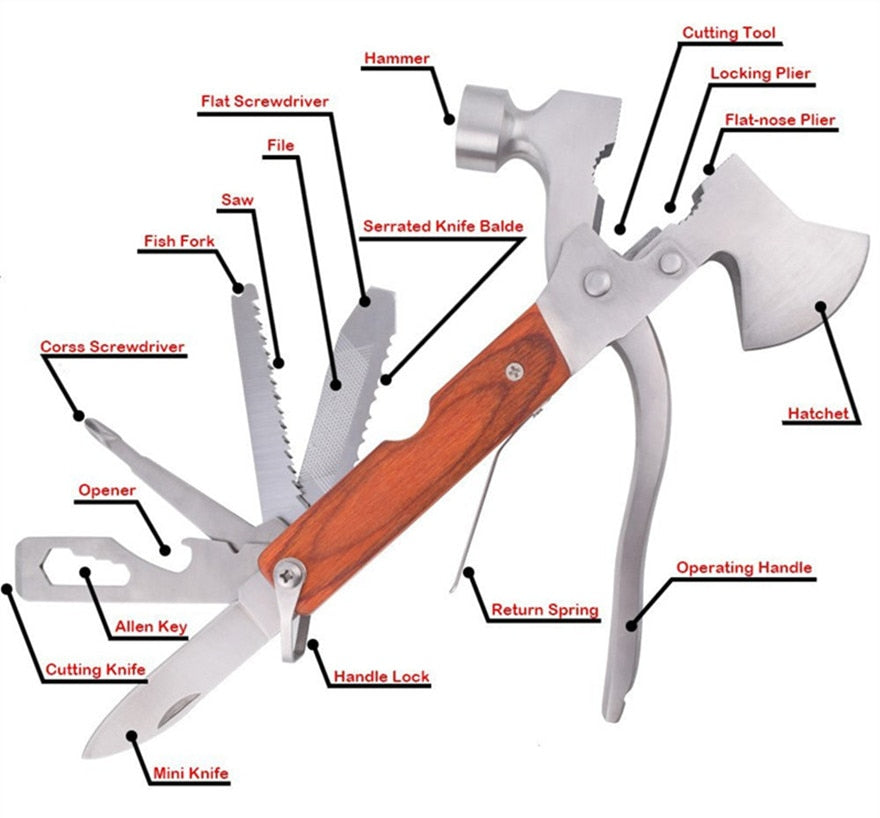 Multifunctional Stainless Steel Hammer Camping Tool | Kalsten
