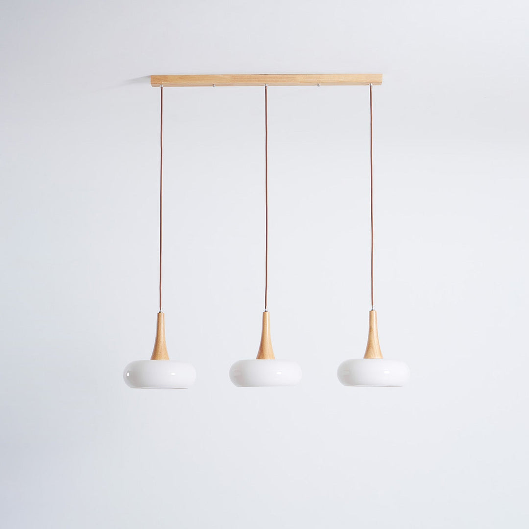 Pendant Lamp Metal Glass Wood 11 in Indoor Kitchen Dining Room Hanging Light Fixture Modern Lighting Options | Kalsten