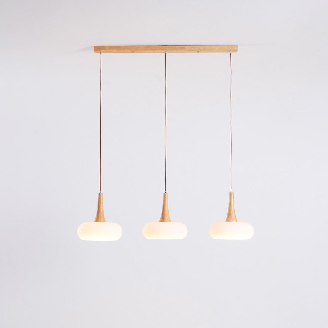 Pendant Lamp Metal Glass Wood 11 in Indoor Kitchen Dining Room Hanging Light Fixture Modern Lighting Options | Kalsten