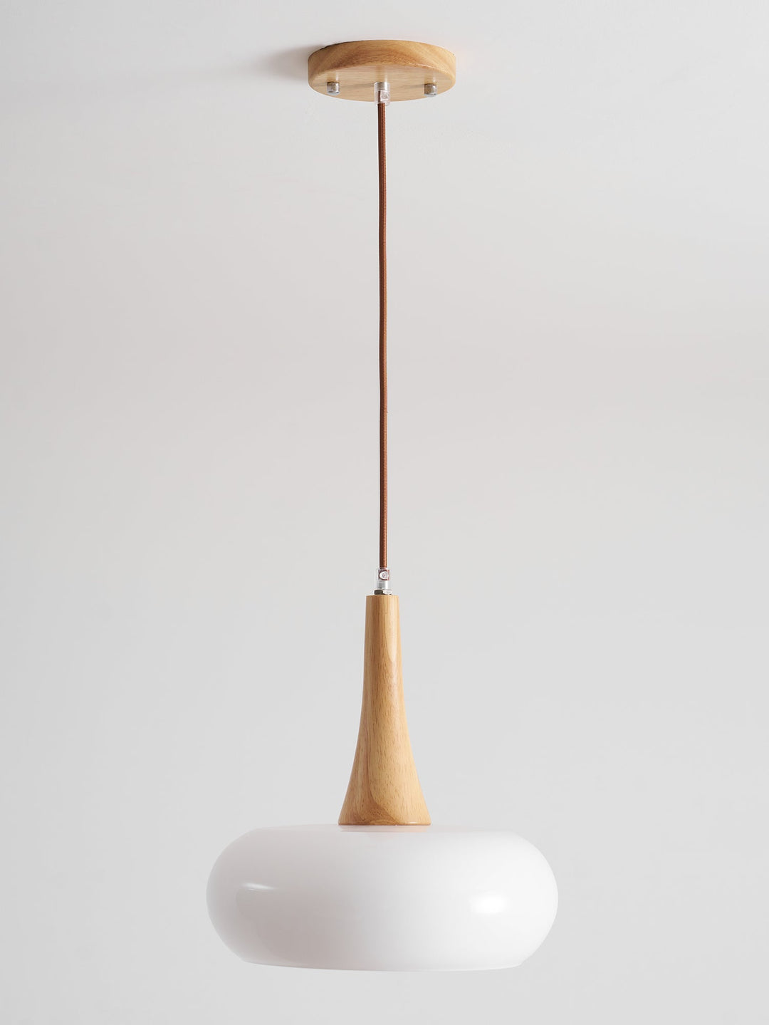 Pendant Lamp Metal Glass Wood 11 in Indoor Kitchen Dining Room Hanging Light Fixture Modern Lighting Options | Kalsten