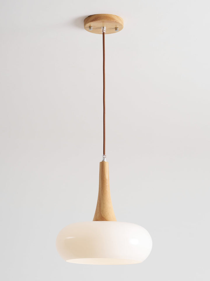 Pendant Lamp Metal Glass Wood 11 in Indoor Kitchen Dining Room Hanging Light Fixture Modern Lighting Options | Kalsten