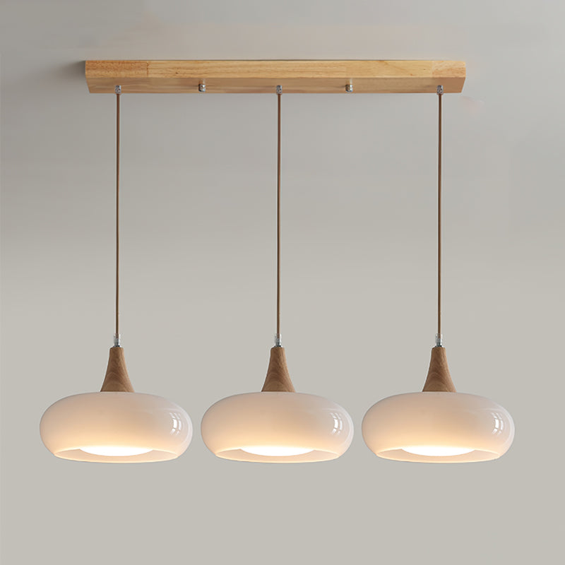 Pendant Lamp Metal Glass Wood 11 in Indoor Kitchen Dining Room Hanging Light Fixture Modern Lighting Options | Kalsten