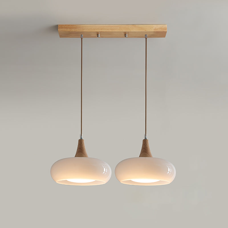 Pendant Lamp Metal Glass Wood 11 in Indoor Kitchen Dining Room Hanging Light Fixture Modern Lighting Options | Kalsten