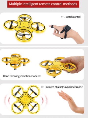 Drone-Hand-Quadcopter (with LED light and cool loop function) | Kalsten