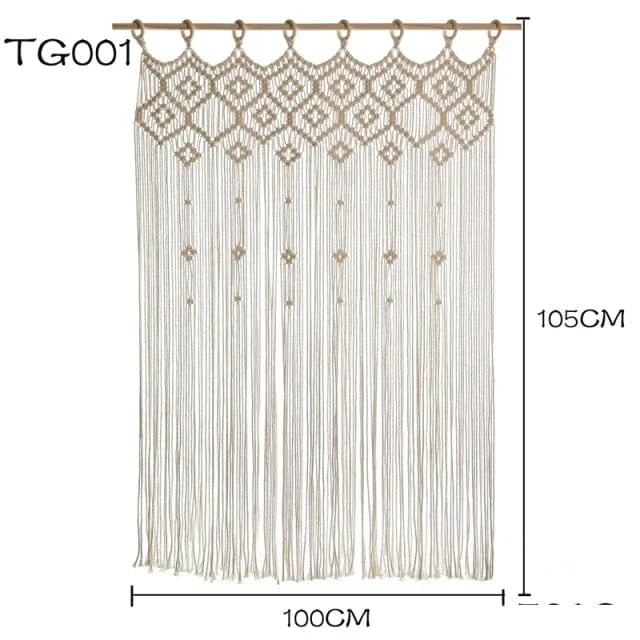 Handwoven macrame hanging drapery | Kalsten