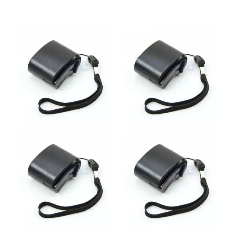 Portable emergency charger with hand crank, USB port and LED display