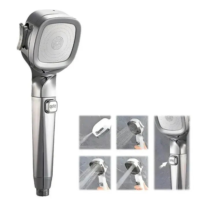 Kalsten | Handheld shower with 4 spray modes & stop button – High pressure