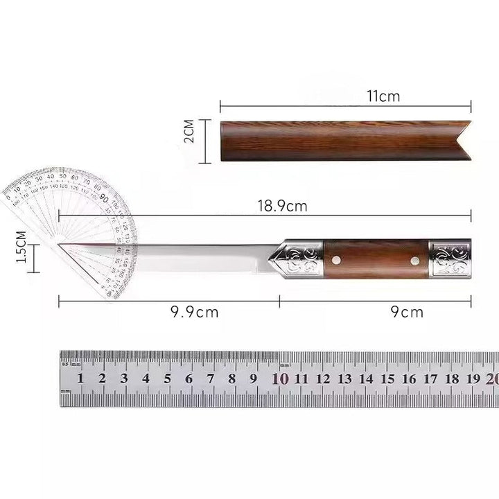 Handcrafted Japanese-Style Wooden Handle Utility Knife | Kalsten
