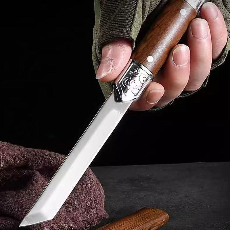 Handcrafted Japanese-Style Wooden Handle Utility Knife | Kalsten