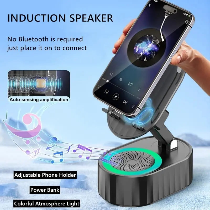 Kalsten | Handy Stand with Induction Speaker & Power Bank