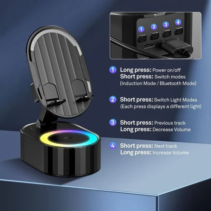 Kalsten | Handy Stand with Induction Speaker & Power Bank
