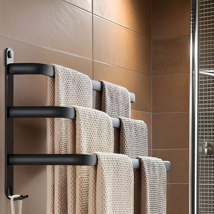 Wall-Mounted 3-Tier Towel Rack – No Drill