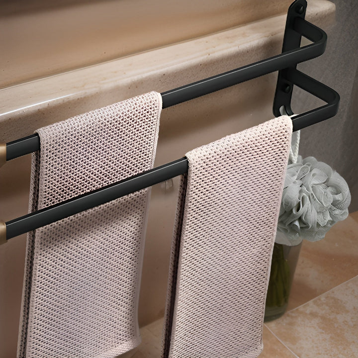 Wall-Mounted 3-Tier Towel Rack – No Drill