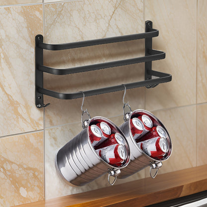 HangEase 3-Tier Wall Mounted Towel Rack – Aluminum Space-Saving Design | Skanto