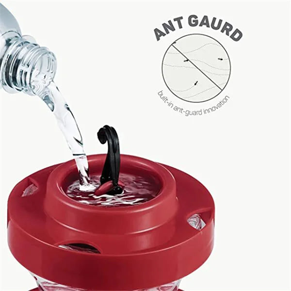 Red Nectar House for Hummingbirds with Insect Stop | Kalsten