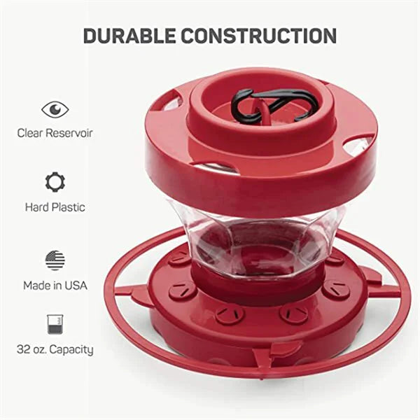 Red Nectar House for Hummingbirds with Insect Stop | Kalsten