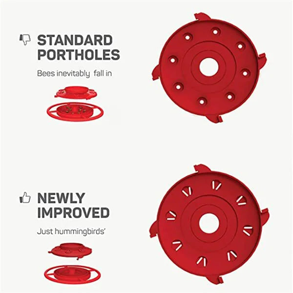 Red Nectar House for Hummingbirds with Insect Stop | Kalsten
