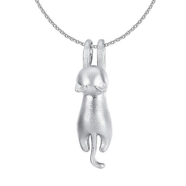 Hanging Cat 925 Silver Necklace | Kalsten