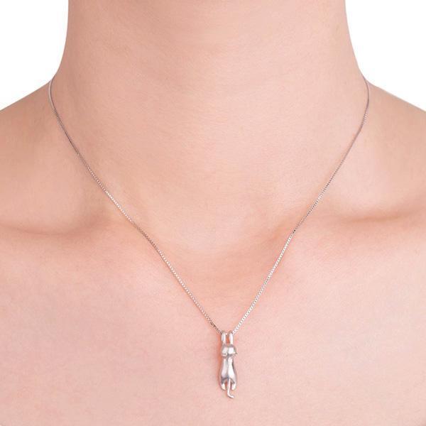Hanging Cat 925 Silver Necklace | Kalsten